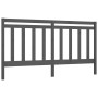 Cabecero de cama madera maciza de pino gris 186x4x100 cm de vidaXL, Cabeceros y pies de cama - Ref: Foro24-817807, Precio: 61...