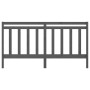 Cabecero de cama madera maciza de pino gris 186x4x100 cm de vidaXL, Cabeceros y pies de cama - Ref: Foro24-817807, Precio: 61...