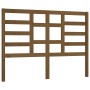 Cabecero de cama madera maciza de pino marrón miel 126x4x104 cm de vidaXL, Cabeceros y pies de cama - Ref: Foro24-818133, Pre...