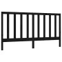 Solid black pine wood bed headboard 186x4x100 cm by vidaXL, Headboards and footboards - Ref: Foro24-817709, Price: 50,48 €, D...