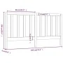 Solid black pine wood bed headboard 186x4x100 cm by vidaXL, Headboards and footboards - Ref: Foro24-817709, Price: 50,48 €, D...