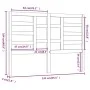 Cabecero de cama madera maciza de pino 141x4x104 cm de vidaXL, Cabeceros y pies de cama - Ref: Foro24-818135, Precio: 29,78 €...