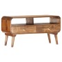 Mueble para TV de madera maciza de mango 90x35x47 cm en Muebles TV | Comprar online en Foru.es