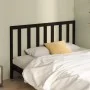 Solid black pine wood bed headboard 156x4x100 cm by vidaXL, Headboards and footboards - Ref: Foro24-817699, Price: 48,13 €, D...