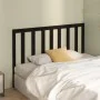 Solid black pine wood bed headboard 156x4x100 cm by vidaXL, Headboards and footboards - Ref: Foro24-817699, Price: 48,13 €, D...