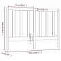 Solid black pine wood bed headboard 156x4x100 cm by vidaXL, Headboards and footboards - Ref: Foro24-817699, Price: 48,13 €, D...