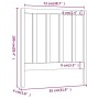 Cabecero de cama madera maciza de pino 81x4x100 cm de vidaXL, Cabeceros y pies de cama - Ref: Foro24-817665, Precio: 32,46 €,...