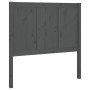 Cabecero de cama madera maciza de pino gris 80,5x4x100 cm de vidaXL, Cabeceros y pies de cama - Ref: Foro24-818067, Precio: 4...