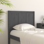 Cabecero de cama madera maciza de pino gris 80,5x4x100 cm de vidaXL, Cabeceros y pies de cama - Ref: Foro24-818067, Precio: 4...