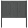 Cabecero de cama madera maciza de pino gris 80,5x4x100 cm de vidaXL, Cabeceros y pies de cama - Ref: Foro24-818067, Precio: 4...