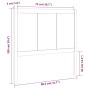 Cabecero de cama madera maciza de pino gris 80,5x4x100 cm de vidaXL, Cabeceros y pies de cama - Ref: Foro24-818067, Precio: 4...