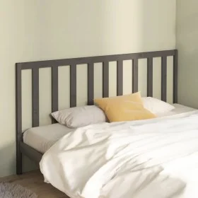 Solid gray pine wood bed headboard 186x4x100 cm by vidaXL, Headboards and footboards - Ref: Foro24-817757, Price: 48,17 €, Di...