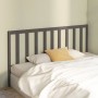Cabecero de cama madera maciza de pino gris 186x4x100 cm de vidaXL, Cabeceros y pies de cama - Ref: Foro24-817757, Precio: 48...
