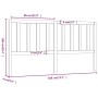 Cabecero de cama madera maciza de pino gris 186x4x100 cm de vidaXL, Cabeceros y pies de cama - Ref: Foro24-817757, Precio: 48...