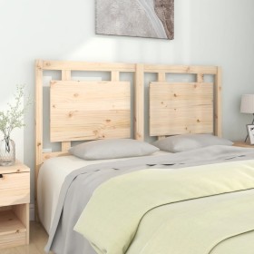 Cabecero de cama madera maciza de pino 145,5x4x100 cm de vidaXL, Cabeceros y pies de cama - Ref: Foro24-817940, Precio: 56,86...