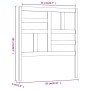 Cabecero de cama madera maciza de pino negro 81x4x104 cm de vidaXL, Cabeceros y pies de cama - Ref: Foro24-818169, Precio: 39...