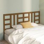 Cabecero de cama madera maciza de pino marrón miel 206x4x100 cm de vidaXL, Cabeceros y pies de cama - Ref: Foro24-817863, Pre...