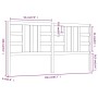 Cabecero de cama madera maciza de pino marrón miel 206x4x100 cm de vidaXL, Cabeceros y pies de cama - Ref: Foro24-817863, Pre...