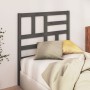 Cabecero de cama madera maciza de pino gris 96x4x104 cm de vidaXL, Cabeceros y pies de cama - Ref: Foro24-818172, Precio: 32,...