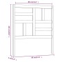 Cabecero de cama madera maciza de pino gris 96x4x104 cm de vidaXL, Cabeceros y pies de cama - Ref: Foro24-818172, Precio: 32,...