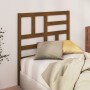 Cabecero de cama madera maciza de pino marrón miel 106x4x104 cm de vidaXL, Cabeceros y pies de cama - Ref: Foro24-818178, Pre...