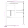 Cabecero de cama madera maciza de pino marrón miel 106x4x104 cm de vidaXL, Cabeceros y pies de cama - Ref: Foro24-818178, Pre...