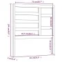 Bettkopfteil aus massivem Kiefernholz in Honigbraun, 81 x 4 x 104 cm von vidaXL, Kopf- und Fußteile - Ref: Foro24-818118, Pre...
