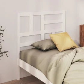 Solid white pine wood bed headboard 81x4x104 cm by vidaXL, Headboards and footboards - Ref: Foro24-818166, Price: 39,46 €, Di...