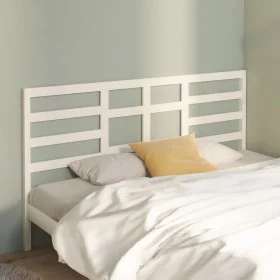 Solid white pine wood bed headboard 186x4x104 cm by vidaXL, Headboards and footboards - Ref: Foro24-818156, Price: 52,26 €, D...