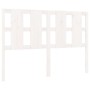 Cabecero de cama madera maciza de pino blanco 145,5x4x100 cm de vidaXL, Cabeceros y pies de cama - Ref: Foro24-817991, Precio...