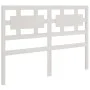 Solid white pine wood bed headboard 125.5x4x100 cm by vidaXL, Headboards and footboards - Ref: Foro24-818031, Price: 35,44 €,...