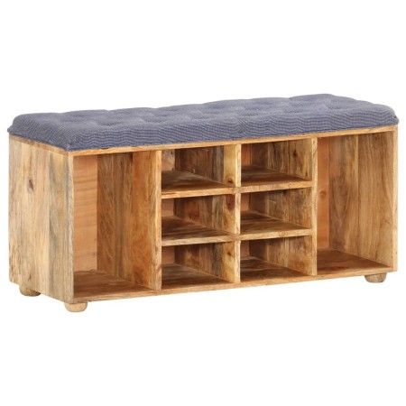Banco de recibidor madera maciza de mango 100x35x47 cm en Bancos para recibidores y almacenamiento | Comprar online en Foru.es