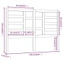 Cabecero de cama madera maciza de pino gris 126x4x104 cm de vidaXL, Cabeceros y pies de cama - Ref: Foro24-818132, Precio: 43...
