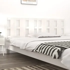Solid white pine wood bed headboard 205.5x4x100 cm by vidaXL, Headboards and footboards - Ref: Foro24-818011, Price: 43,43 €,...