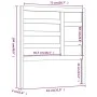 Bettkopfteil aus massivem Kiefernholz, 81 x 4 x 104 cm von vidaXL, Kopf- und Fußteile - Ref: Foro24-818115, Preis: 34,19 €, R...