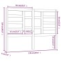 Cabecero de cama madera maciza de pino 126x4x104 cm de vidaXL, Cabeceros y pies de cama - Ref: Foro24-818130, Precio: 29,31 €...