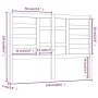 Cabecero de cama madera maciza de pino 126x4x104 cm de vidaXL, Cabeceros y pies de cama - Ref: Foro24-818130, Precio: 29,03 €...