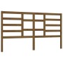 Cabecero de cama madera maciza de pino marrón miel 186x4x104 cm de vidaXL, Cabeceros y pies de cama - Ref: Foro24-818158, Pre...