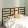 Cabecero de cama madera maciza de pino marrón miel 186x4x104 cm de vidaXL, Cabeceros y pies de cama - Ref: Foro24-818158, Pre...