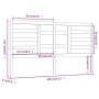 Cabecero de cama madera maciza de pino marrón miel 186x4x104 cm de vidaXL, Cabeceros y pies de cama - Ref: Foro24-818158, Pre...