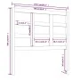 Solid pine wood bed headboard 156x4x100 cm by vidaXL, Headboards and footboards - Ref: Foro24-817875, Price: 36,15 €, Discoun...