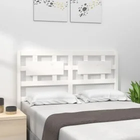 Solid white pine wood bed headboard 165.5x4x100 cm by vidaXL, Headboards and footboards - Ref: Foro24-818051, Price: 44,89 €,...