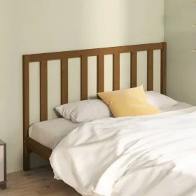 Honey brown solid pine wood bed headboard 126x4x100 cm by vidaXL, Headboards and footboards - Ref: Foro24-817683, Price: 44,0...