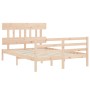 Estructura de cama con cabecero madera maciza 120x200 cm de vidaXL, Camas y somieres - Ref: Foro24-3195151, Precio: 111,48 €,...