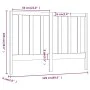 Bettkopfteil aus massivem Kiefernholz in Honigbraun, 126 x 4 x 100 cm von vidaXL, Kopf- und Fußteile - Ref: Foro24-817683, Pr...