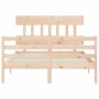 Estructura de cama con cabecero madera maciza 120x200 cm de vidaXL, Camas y somieres - Ref: Foro24-3195151, Precio: 111,48 €,...