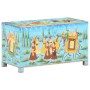 Caja almacenaje pintada a mano madera maciza mango 80x40x40 cm en Baúles de almacenamiento | Comprar online en Foru.es