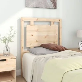 Solid pine wood bed headboard 80.5x4x100 cm by vidaXL, Headboards and footboards - Ref: Foro24-817915, Price: 36,37 €, Discou...