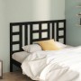 Cabecero de cama madera maciza de pino negro 146x4x100 cm de vidaXL, Cabeceros y pies de cama - Ref: Foro24-817844, Precio: 3...