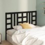 Cabecero de cama madera maciza de pino negro 146x4x100 cm de vidaXL, Cabeceros y pies de cama - Ref: Foro24-817844, Precio: 3...